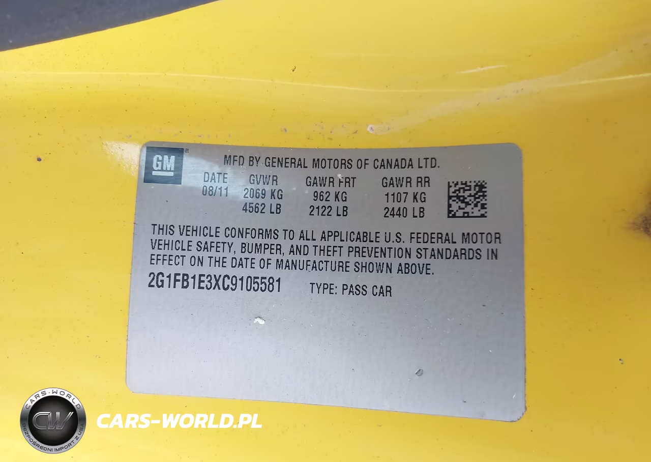 2012 Chevrolet Camaro 1Lt VIN:2G1FB1E3XC9105581 - 9