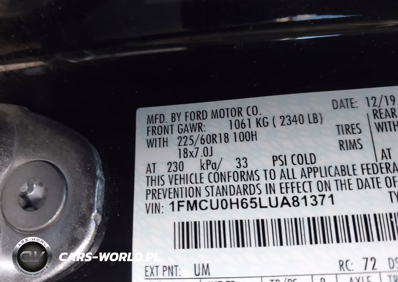 2020 Ford Escape Sel VIN:1FMCU0H65LUA81371 - 9