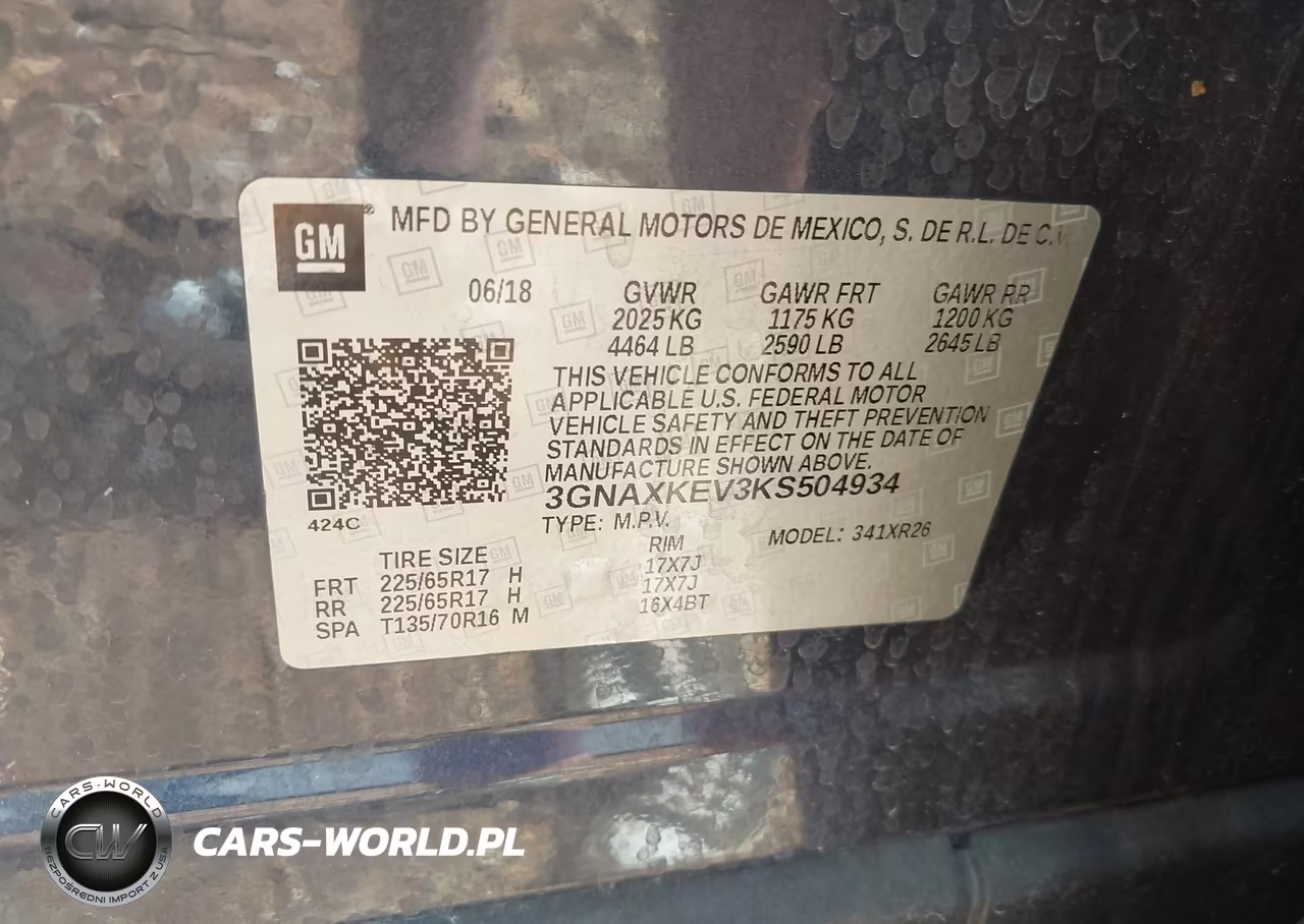 2019 Chevrolet Equinox Lt VIN:3GNAXKEV3KS504934 - 9