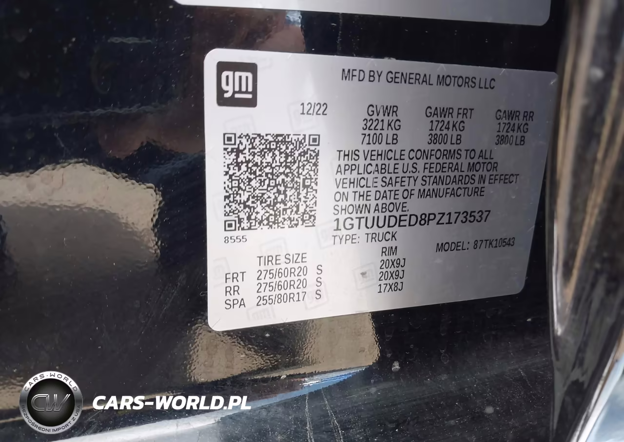 2023 GMC Sierra 1500 VIN:1GTUUDED8PZ173537 - 9