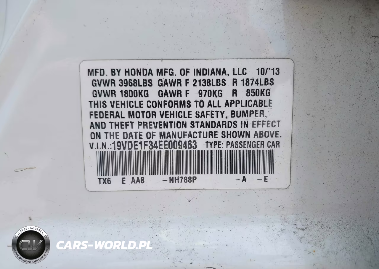 2014 Acura Ilx 2.0L VIN:19VDE1F34EE009463 - 9