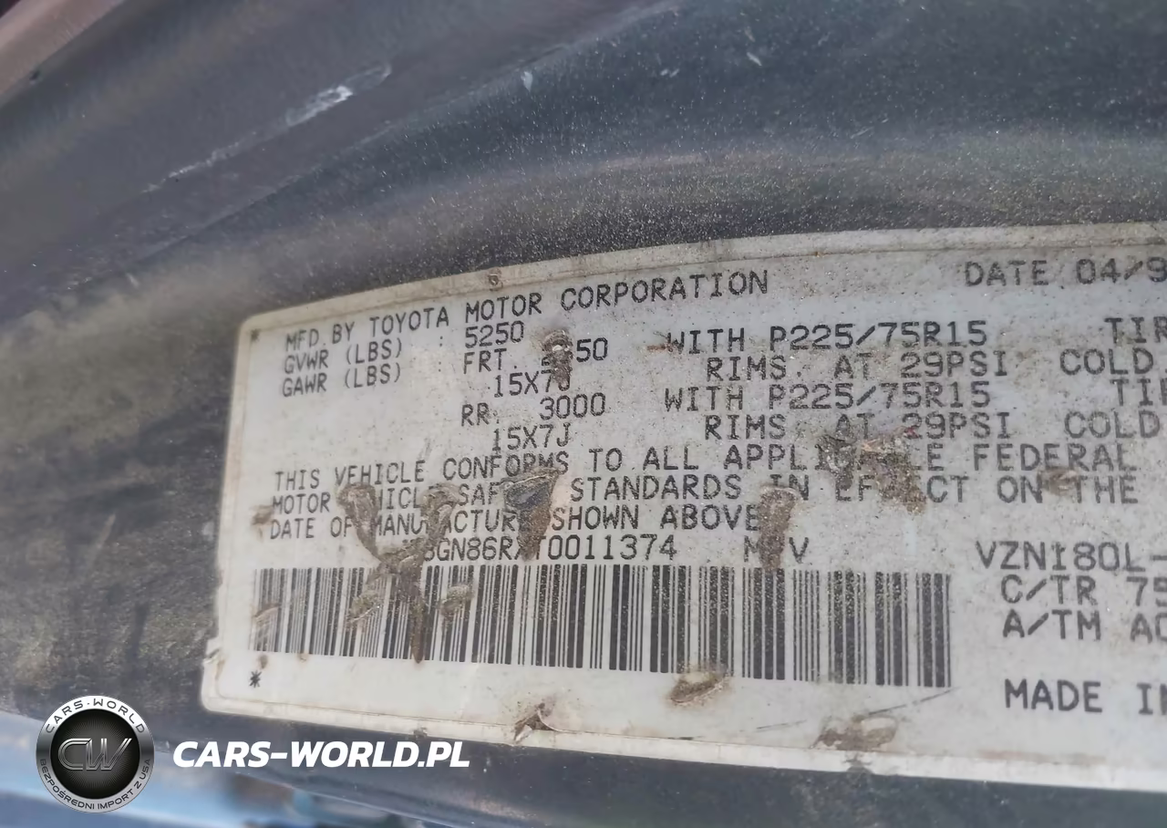 1996 Toyota 4Runner Sr5 VIN:JT3GN86RXT0011374 - 9