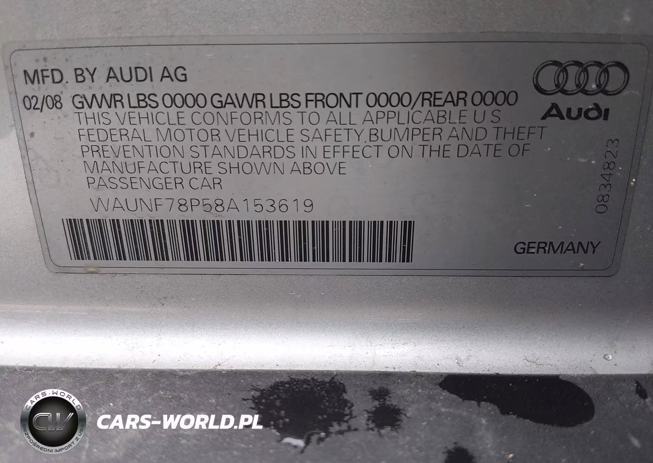 2008 Audi A3 2.0T VIN:WAUNF78P58A153619 - 9