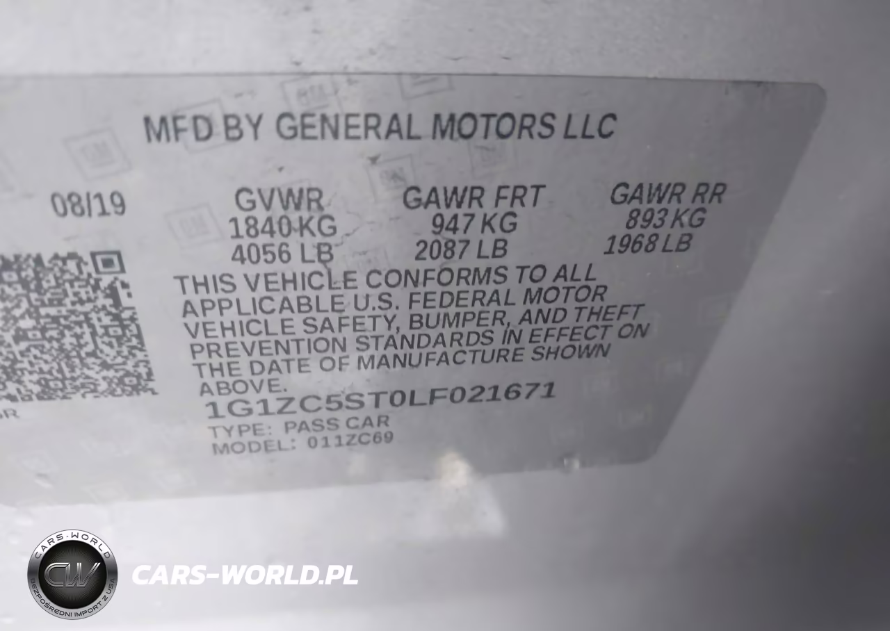 2020 Chevrolet Malibu Fwd 1Fl VIN:1G1ZC5ST0LF021671 - 9