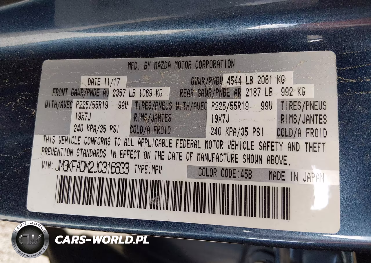 2018 Mazda Cx-5 Grand Touring VIN:JM3KFADM2J0316633 - 9