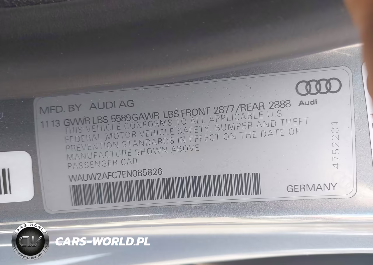 2014 Audi S7 4.0T Prestige VIN:WAUW2AFC7EN085826 - 9