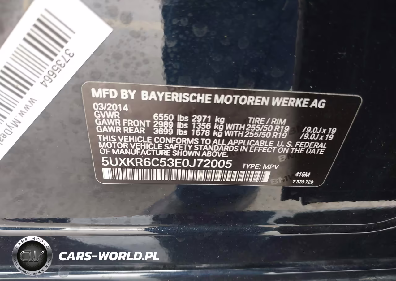 2014 BMW X5 xDrive50I VIN:5UXKR6C53E0J72005 - 9