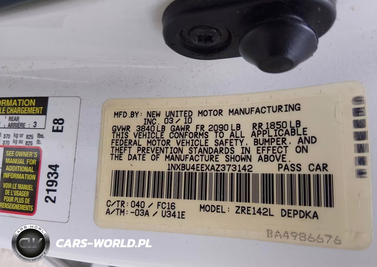 2010 Toyota Corolla Le VIN:1NXBU4EEXAZ373142 - 9