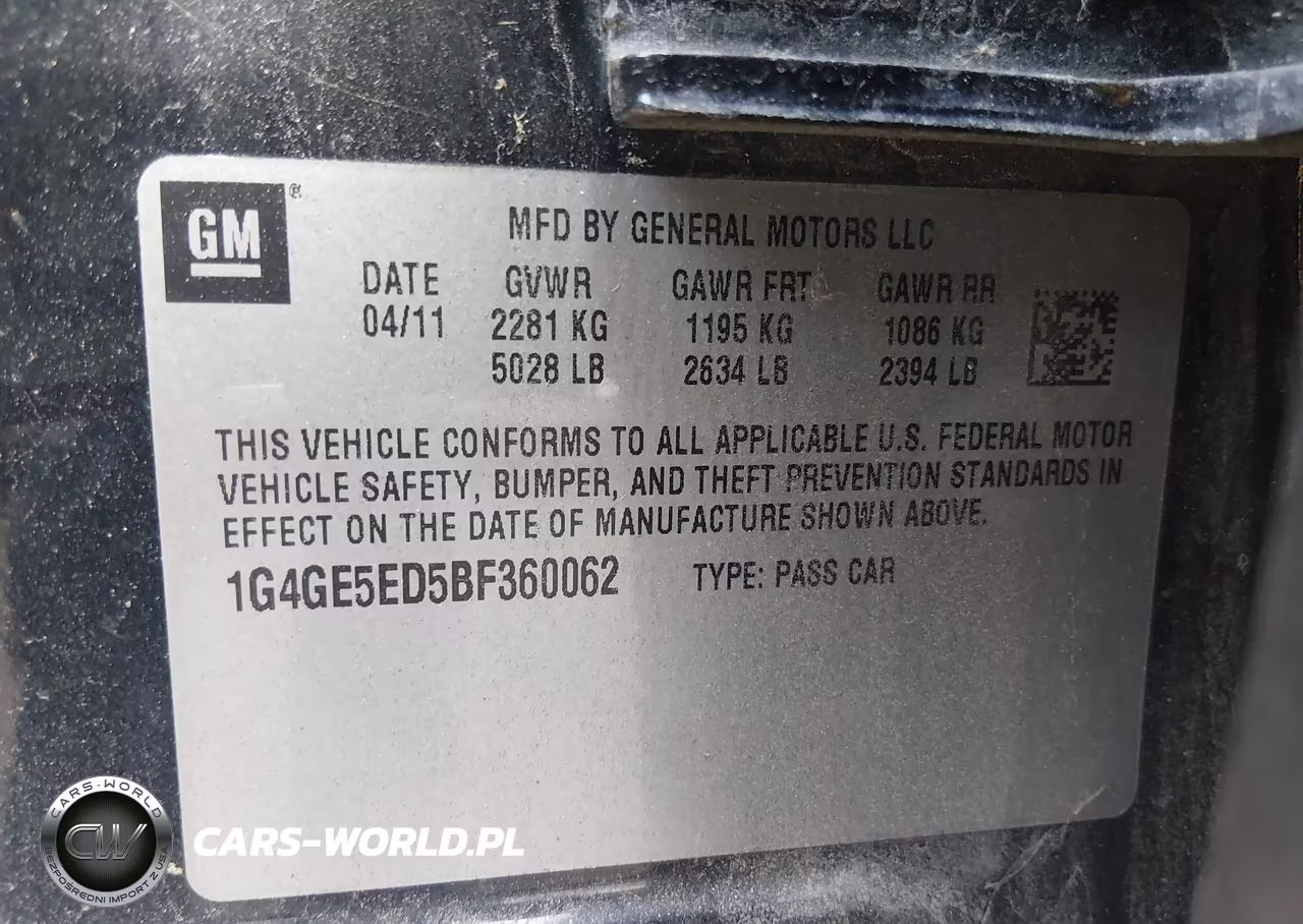 2011 Buick Lacrosse Cxs VIN:1G4GE5ED5BF360062 - 9