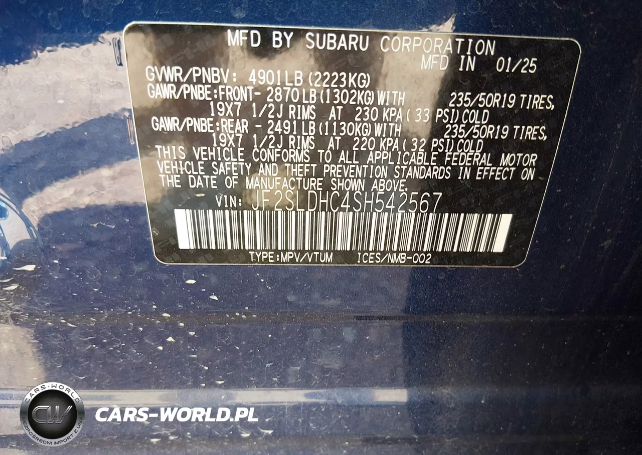 2025 Subaru Forester Sport VIN:JF2SLDHC4SH542567 - 9