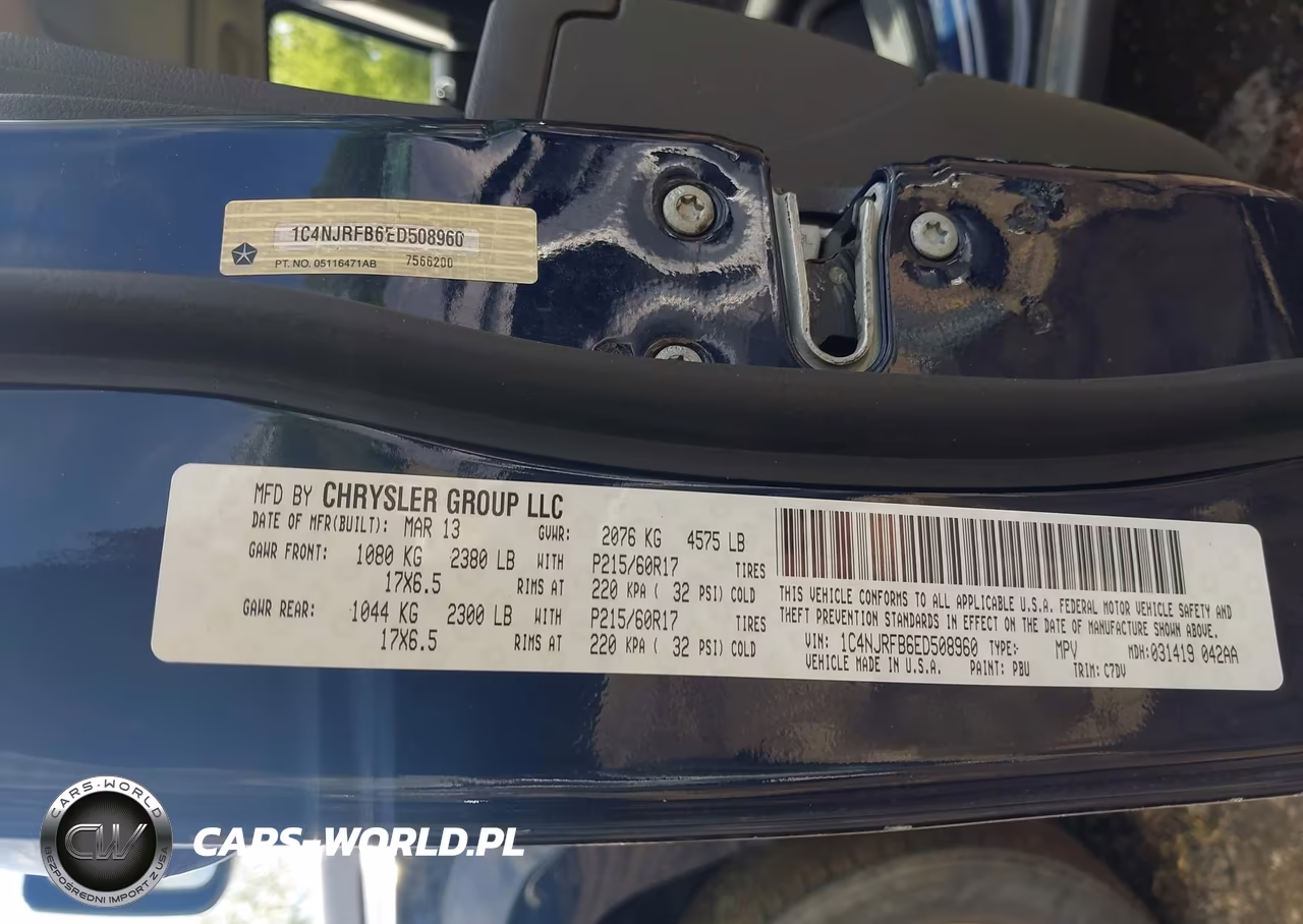2014 Jeep Patriot Latitude VIN:1C4NJRFB6ED508960 - 9