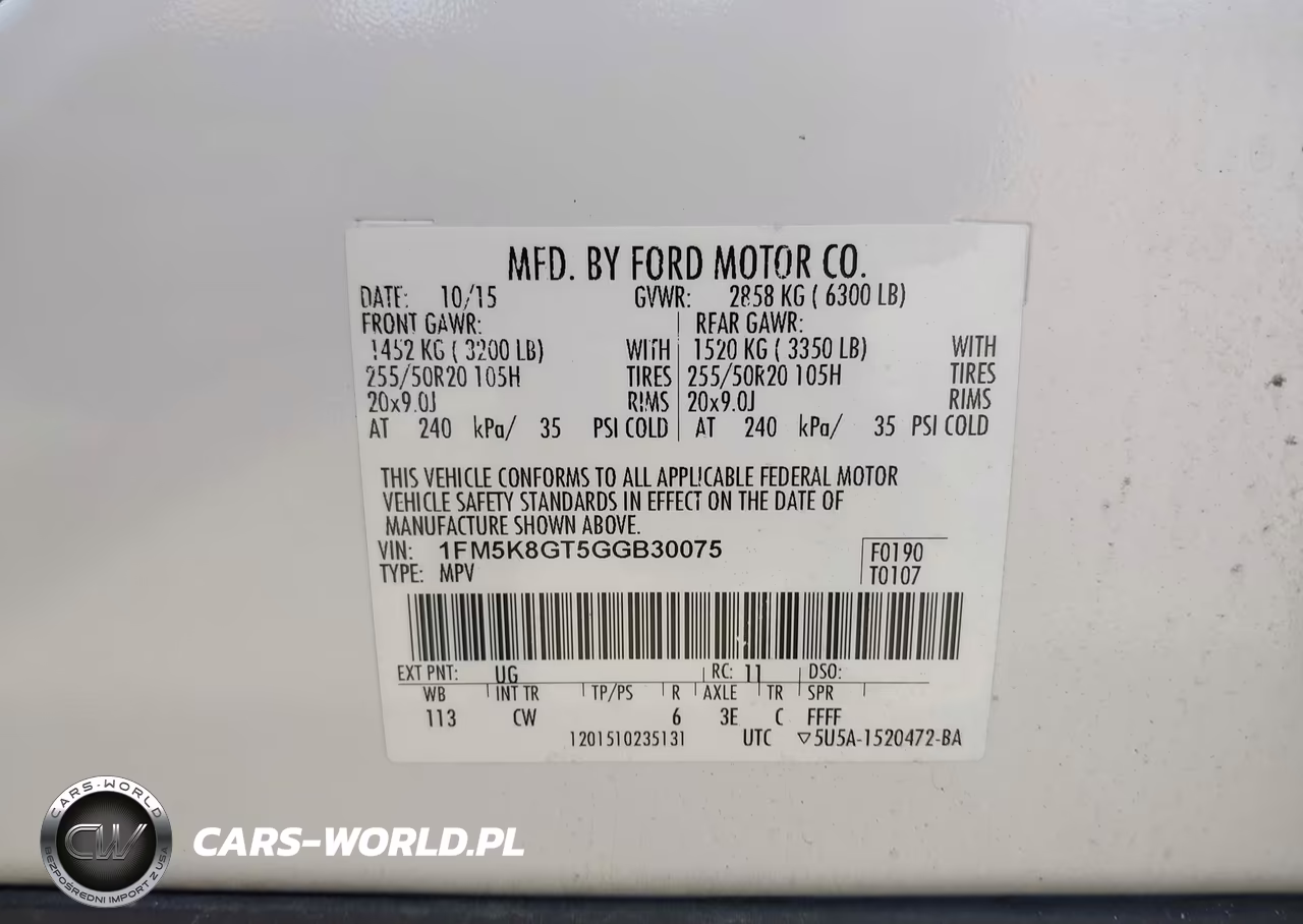 2016 Ford Explorer Sport VIN:1FM5K8GT5GGB30075 - 9