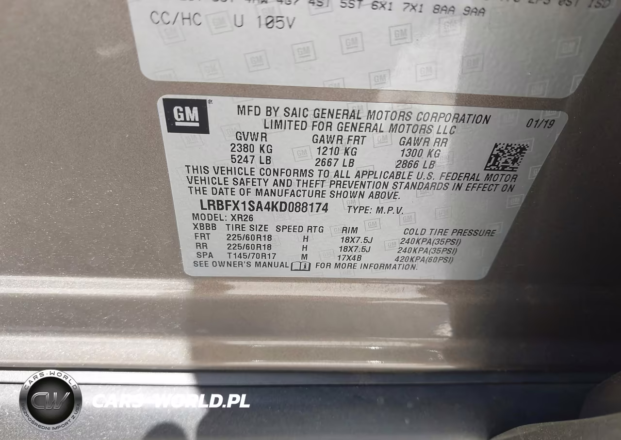 2019 Buick Envision Preferred VIN:LRBFX1SA4KD088174 - 9
