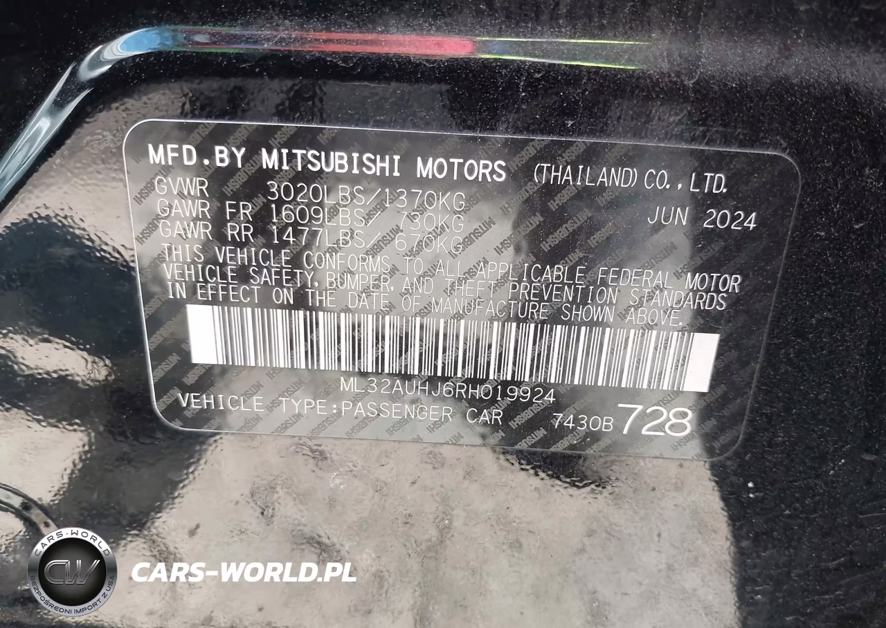 2024 Mitsubishi Mirage Es-Le VIN:ML32AUHJ6RH019924 - 9