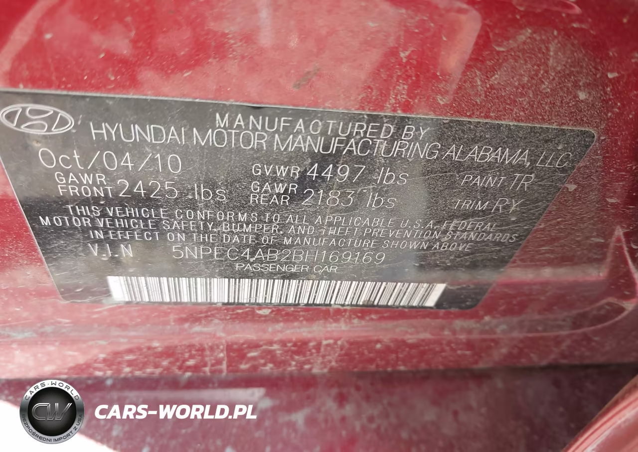 2011 Hyundai Sonata Se 2.0T VIN:5NPEC4AB2BH169169 - 9