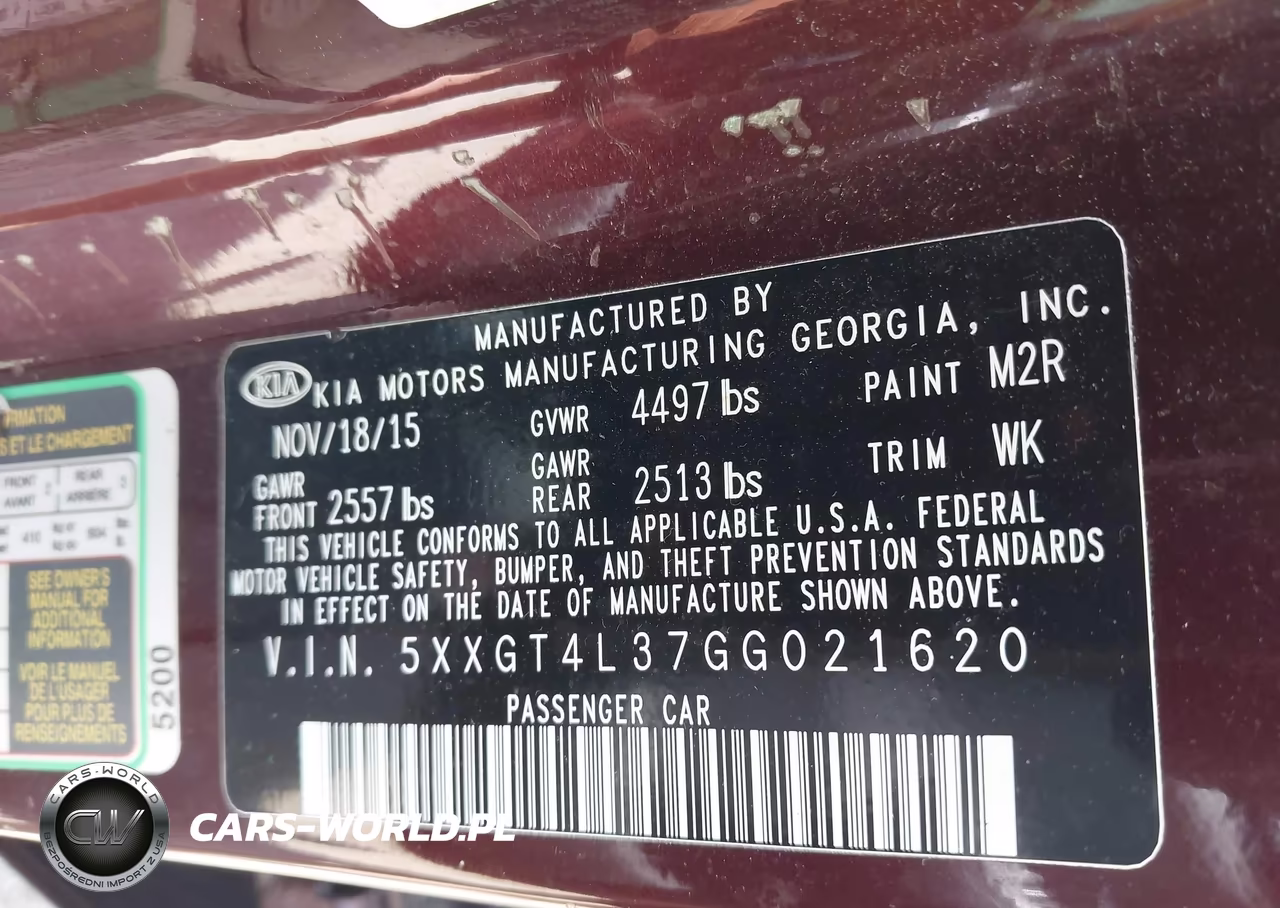 2016 Kia Optima Lx VIN:5XXGT4L37GG021620 - 9