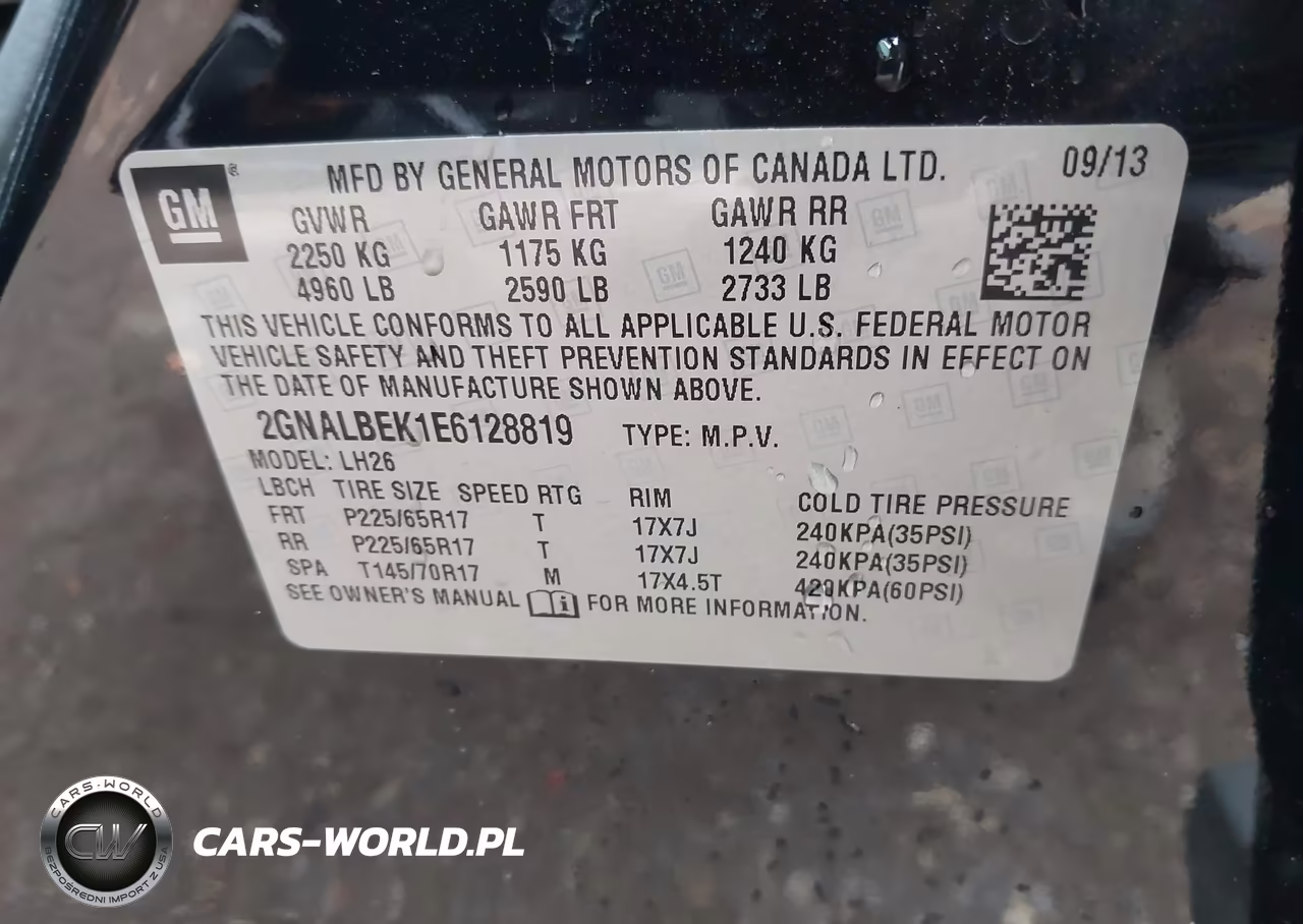 2014 Chevrolet Equinox 1Lt VIN:2GNALBEK1E6128819 - 9