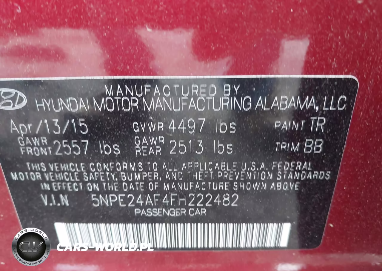2015 Hyundai Sonata Se VIN:5NPE24AF4FH222482 - 9