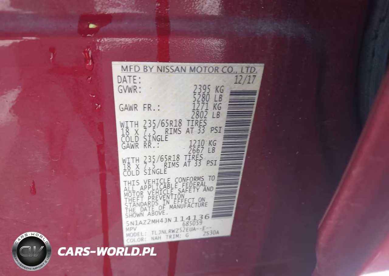 2018 Nissan Murano Sl VIN:5N1AZ2MH4JN114136 - 9