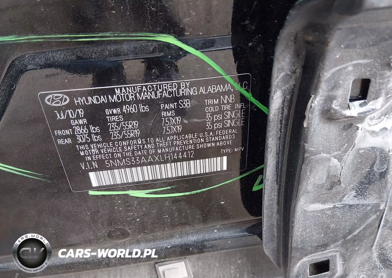 2020 Hyundai Santa Fe Sel 2.0T VIN:5NMS33AAXLH144412 - 9
