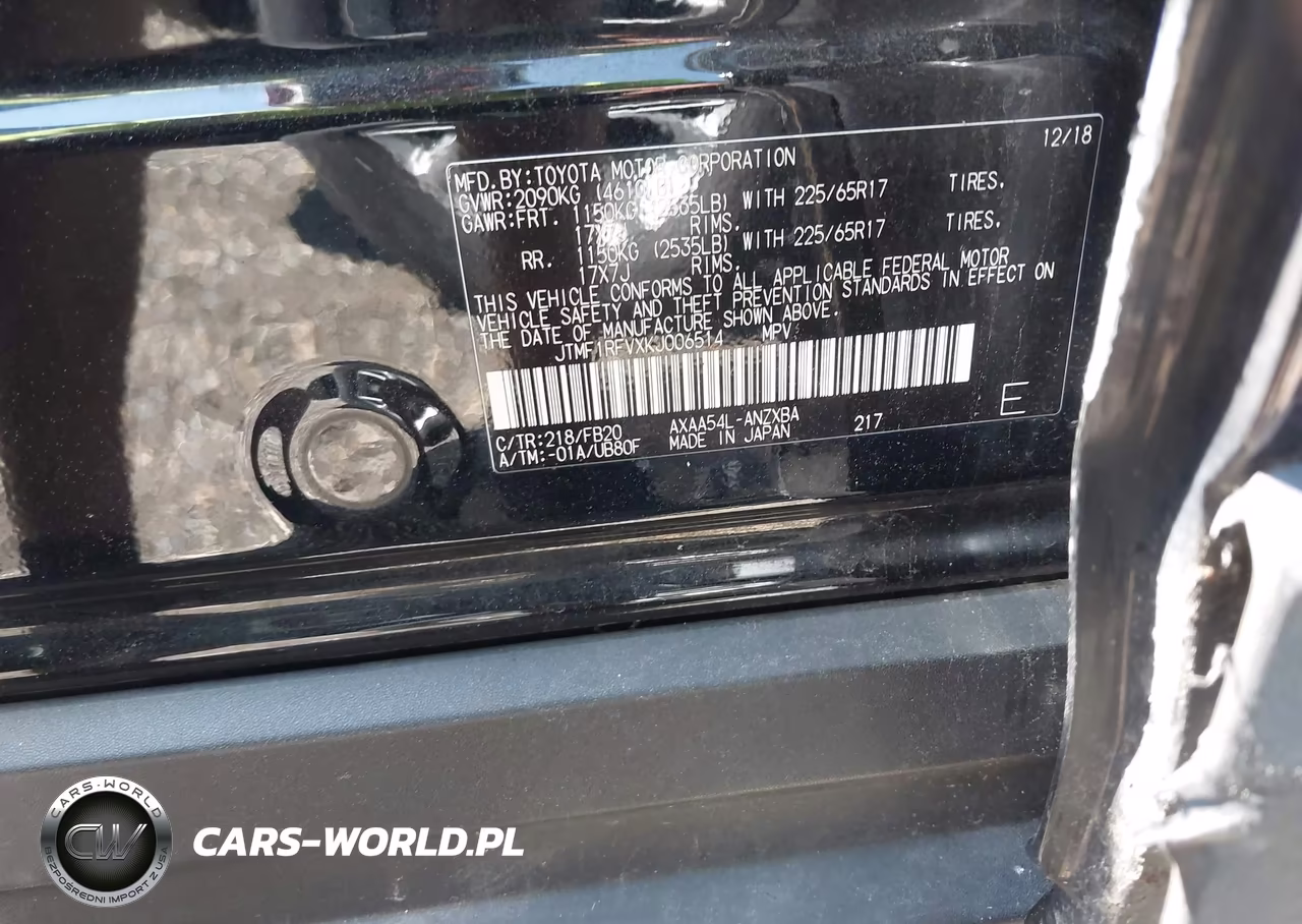 2019 Toyota Rav4 Le VIN:JTMF1RFVXKJ006514 - 9