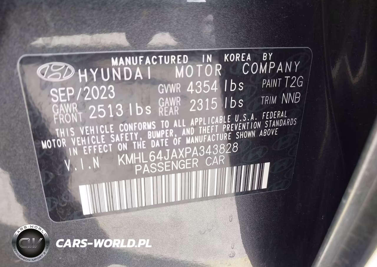 2023 Hyundai Sonata Sel VIN:KMHL64JAXPA343828 - 9
