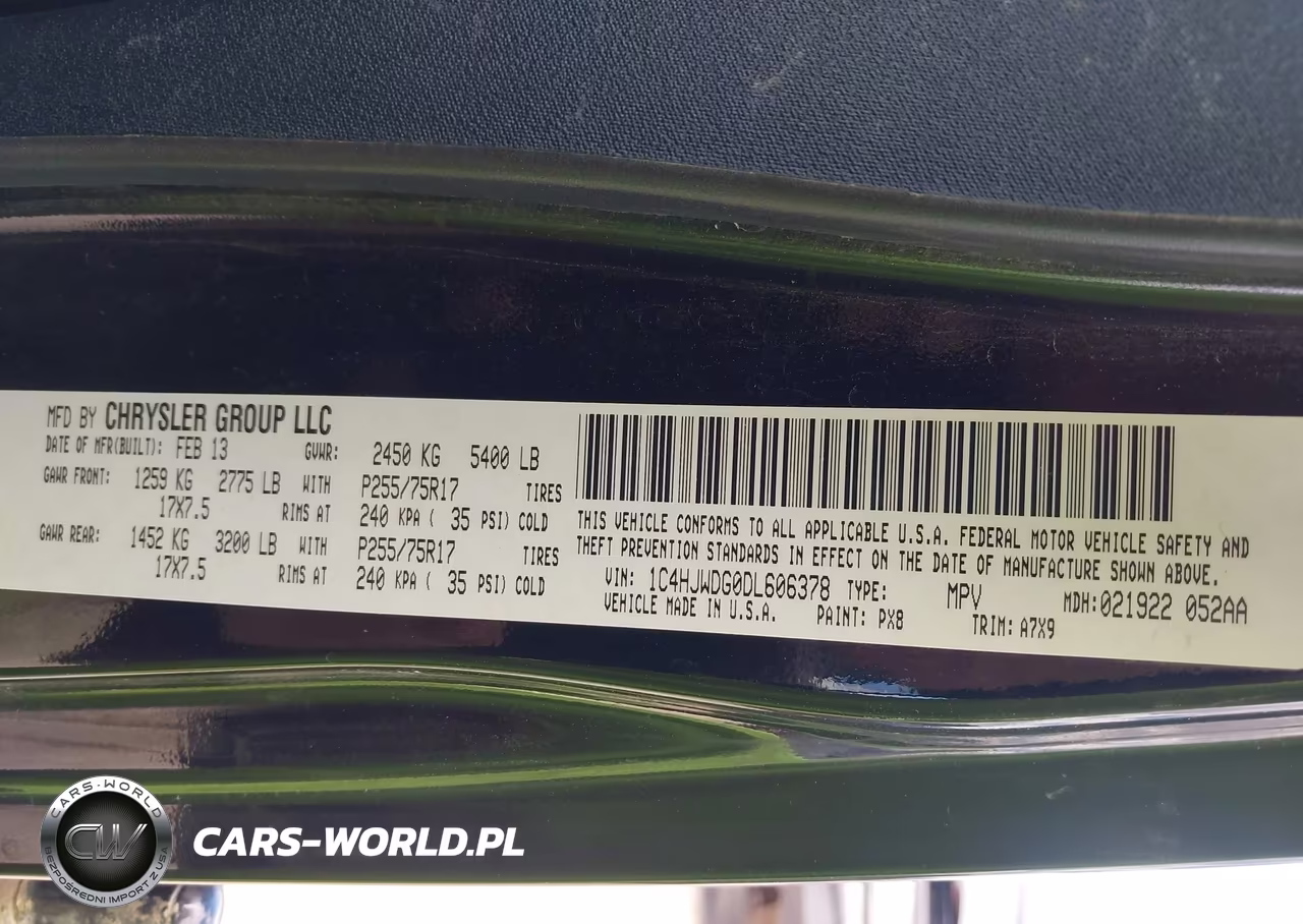 2013 Jeep Wrangler Unlimited Sport VIN:1C4HJWDG0DL606378 - 9