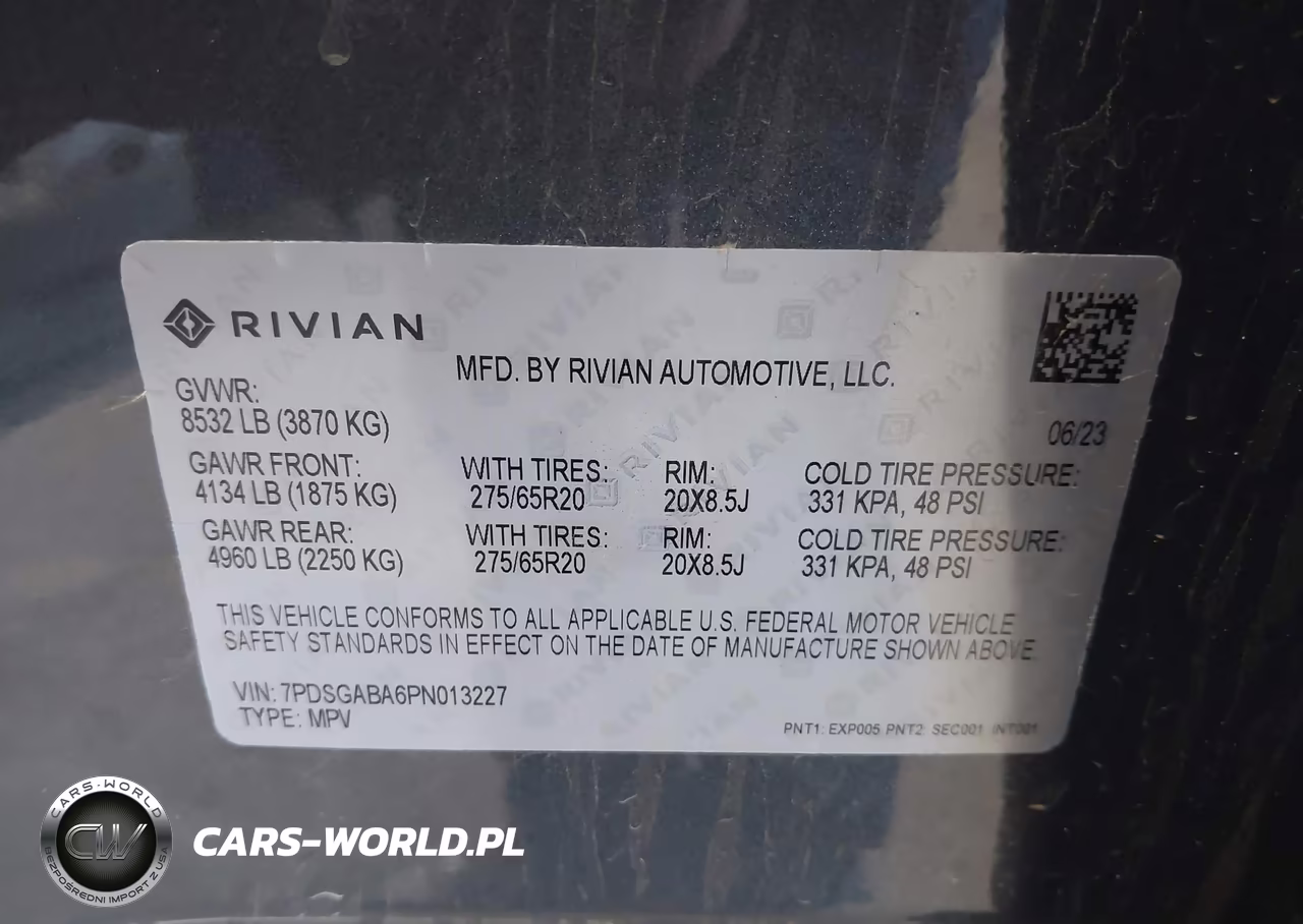 2023 Rivian R1S Adventure VIN:7PDSGABA6PN013227 - 9