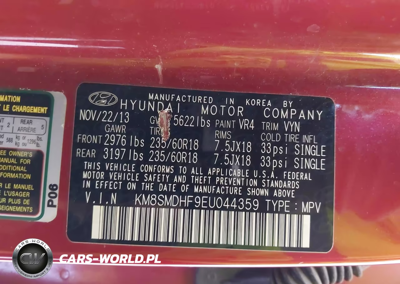 2014 Hyundai Santa Fe Gls VIN:KM8SMDHF9EU044359 - 9