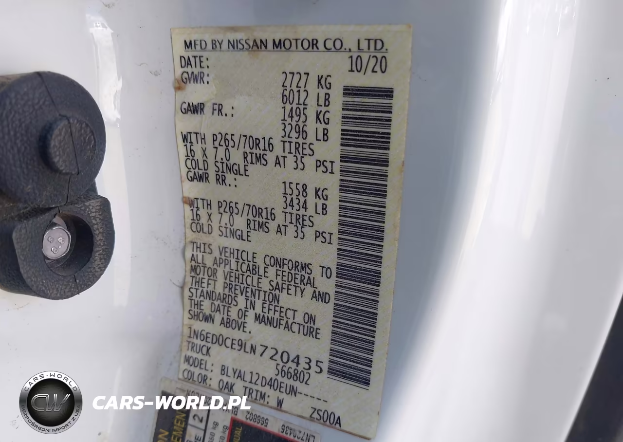 2020 Nissan Frontier King Cab S 4X2 VIN:1N6ED0CE9LN720435 - 9