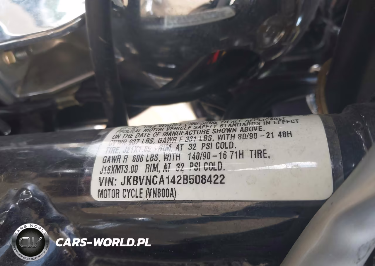 2002 Kawasaki Vn800 VIN:JKBVNCA142B508422 - 10