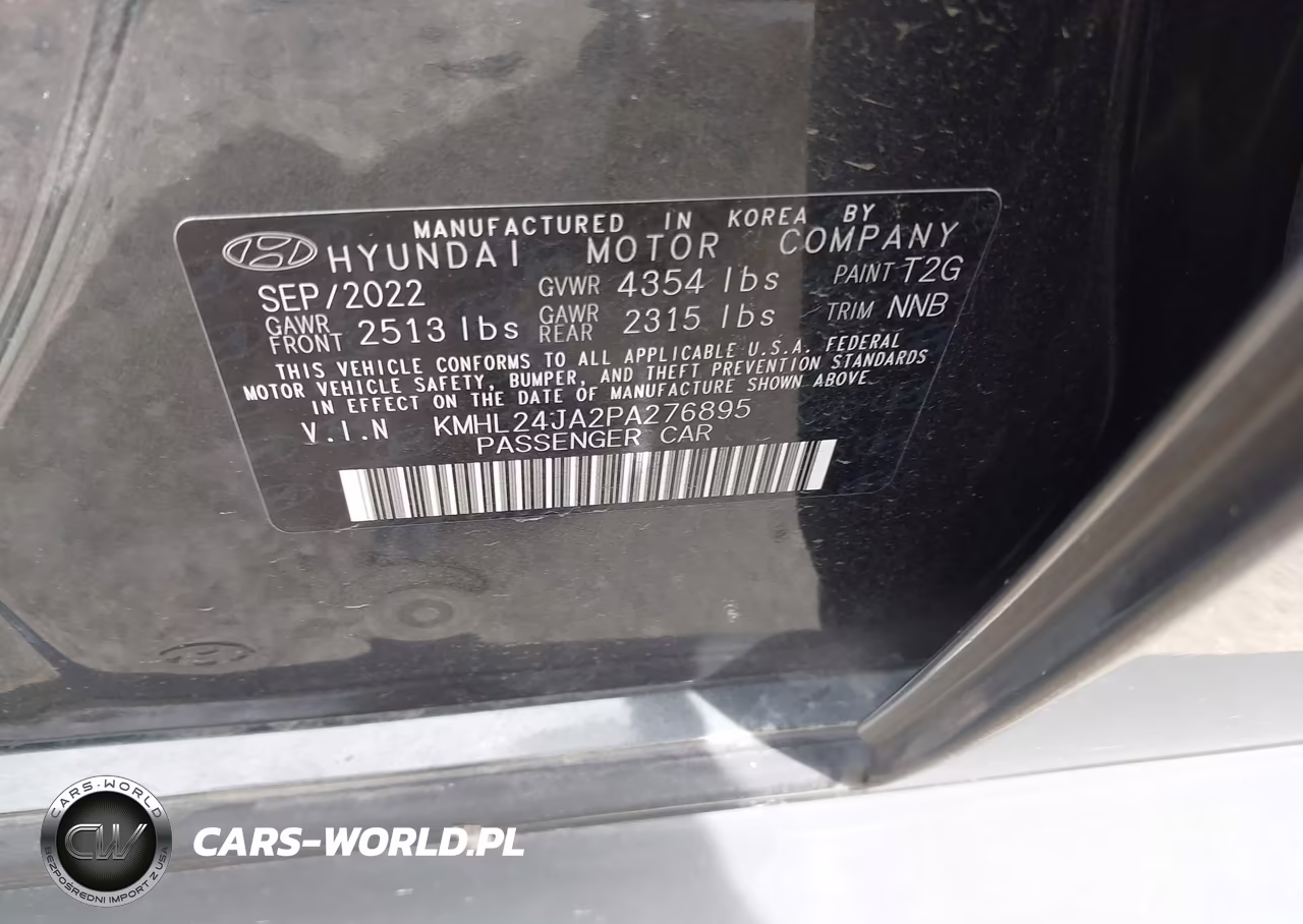 2023 Hyundai Sonata Se VIN:KMHL24JA2PA276895 - 9