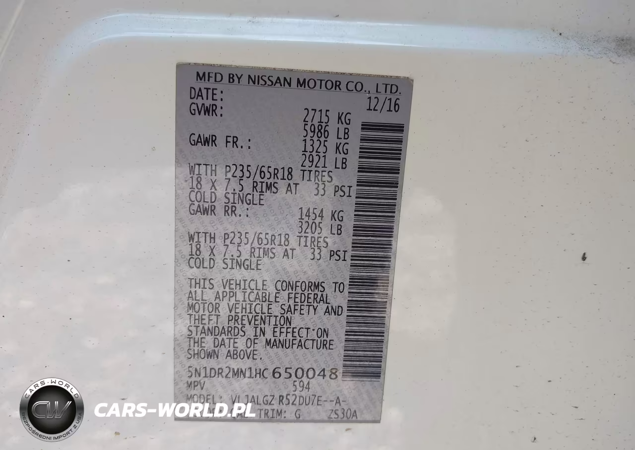 2017 Nissan Pathfinder Sl VIN:5N1DR2MN1HC650048 - 9