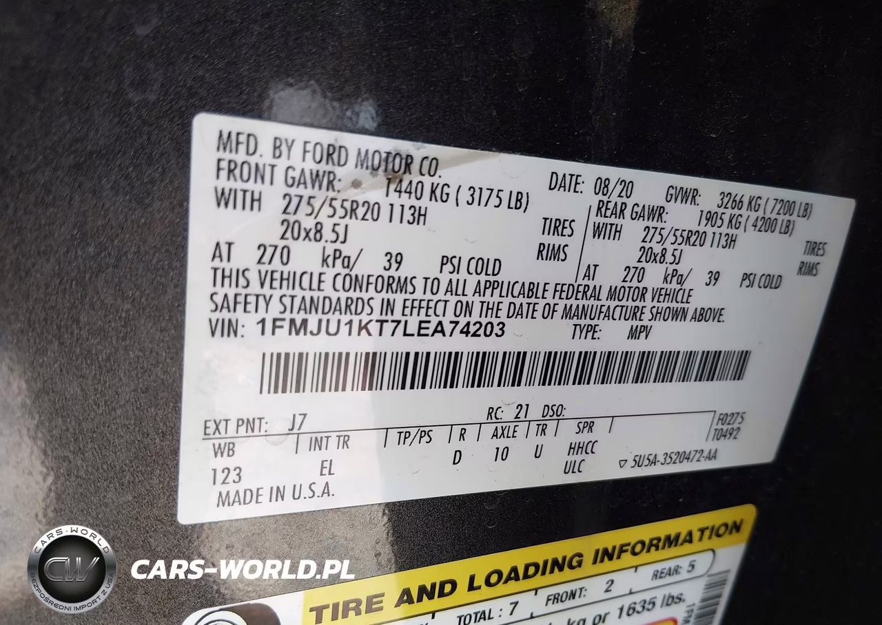 2020 Ford Expedition Limited VIN:1FMJU1KT7LEA74203 - 9