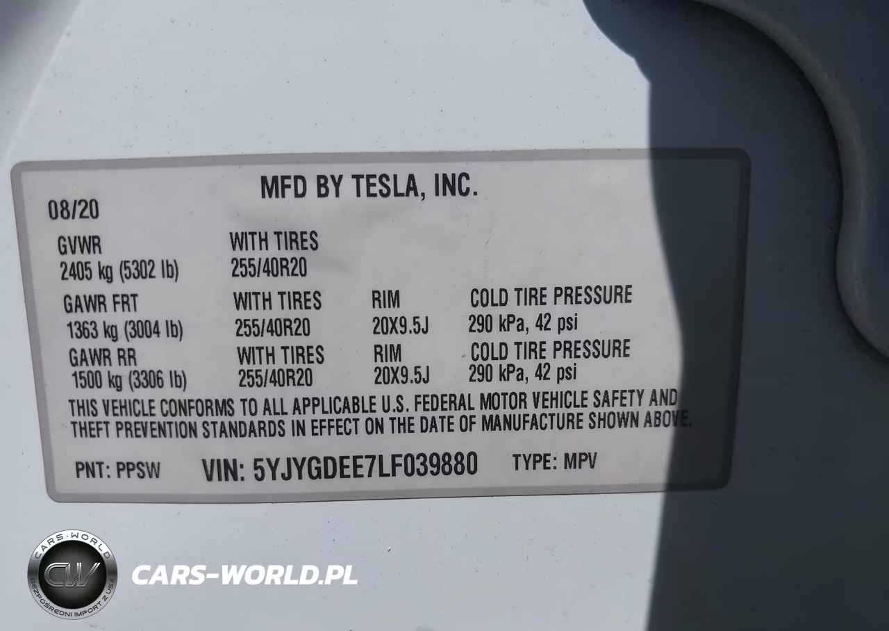 2020 Tesla Model Y Long Range Dual Motor All-Wheel Drive VIN:5YJYGDEE7LF039880 - 9