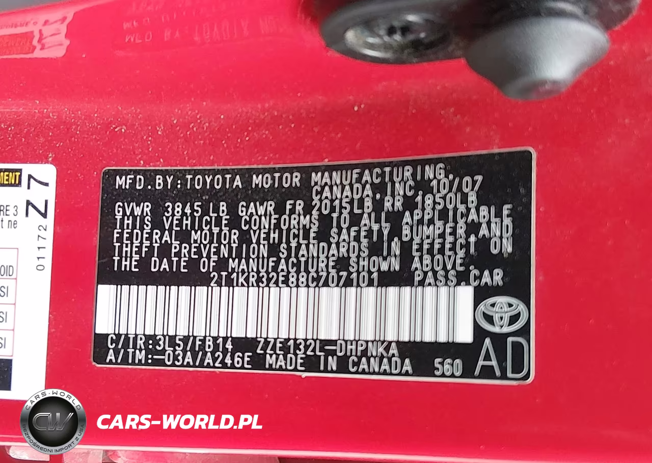 2008 Toyota Matrix Xr VIN:2T1KR32E88C707101 - 9