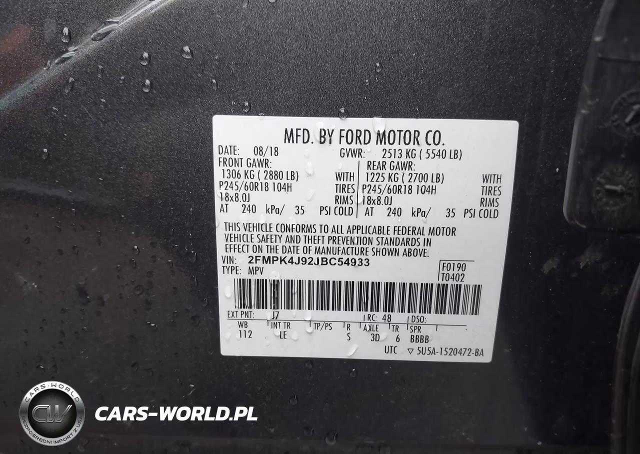 2018 Ford Edge Sel VIN:2FMPK4J92JBC54933 - 9