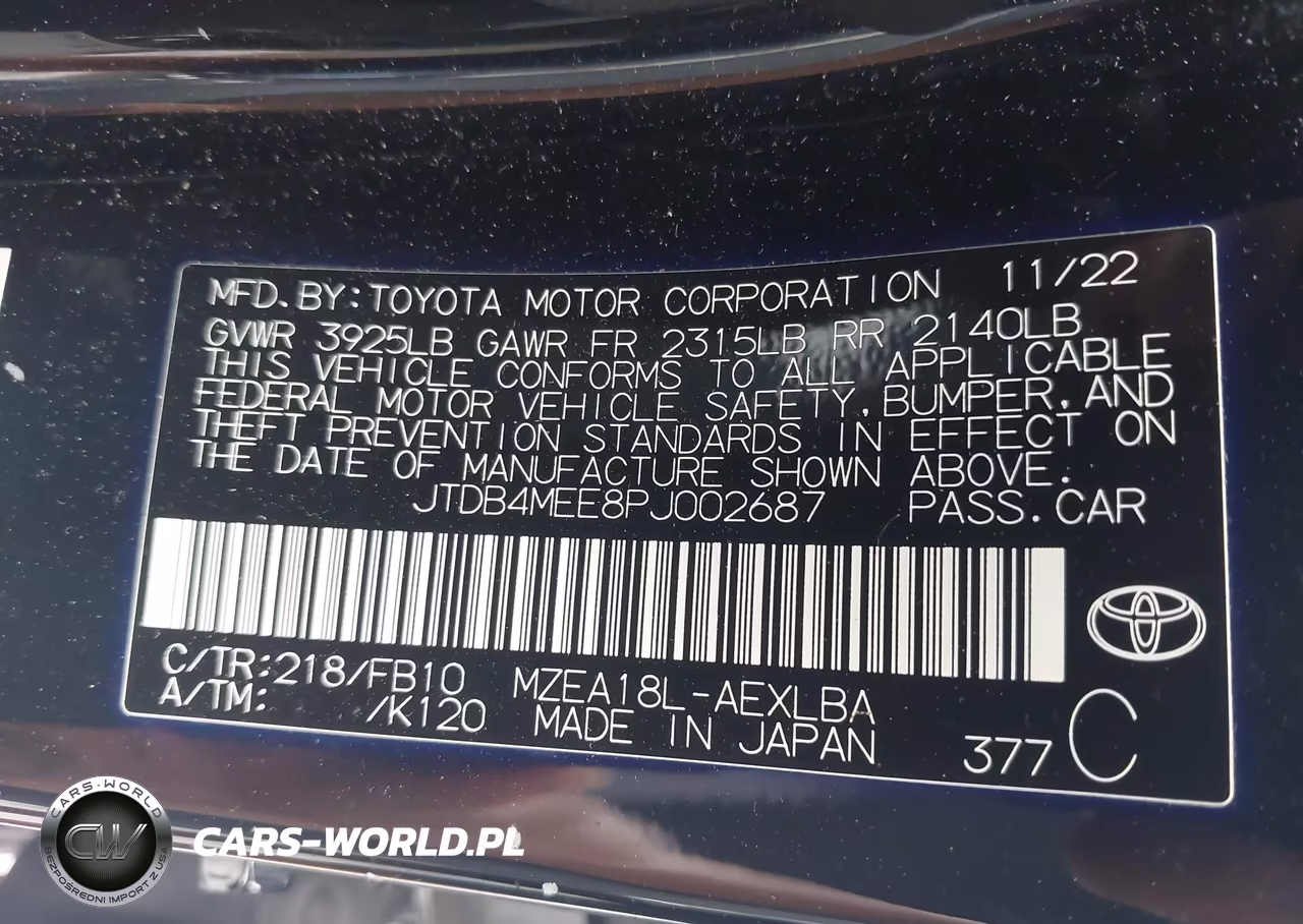 2023 Toyota Corolla Le VIN:JTDB4MEE8PJ002687 - 9