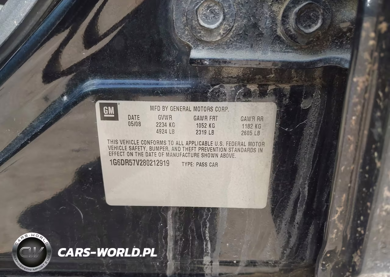 2008 Cadillac Cts Standard VIN:1G6DR57V280212919 - 9