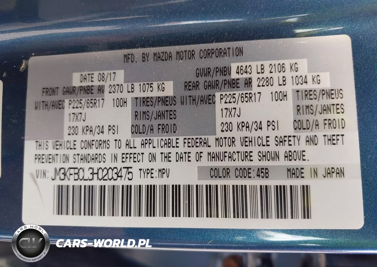 2017 Mazda Cx-5 Touring VIN:JM3KFBCL3H0203475 - 9