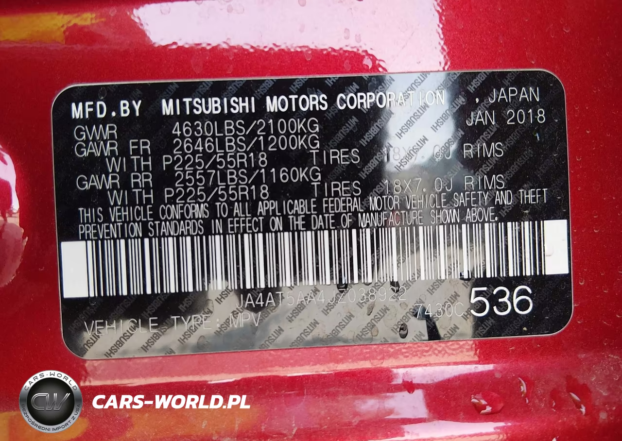 2018 Mitsubishi Eclipse Cross Se VIN:JA4AT5AA4JZ038922 - 9