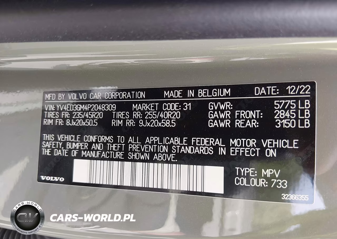 2023 Volvo C40 Recharge Pure Electric Twin Ultimate VIN:YV4ED3GM4P2048309 - 9