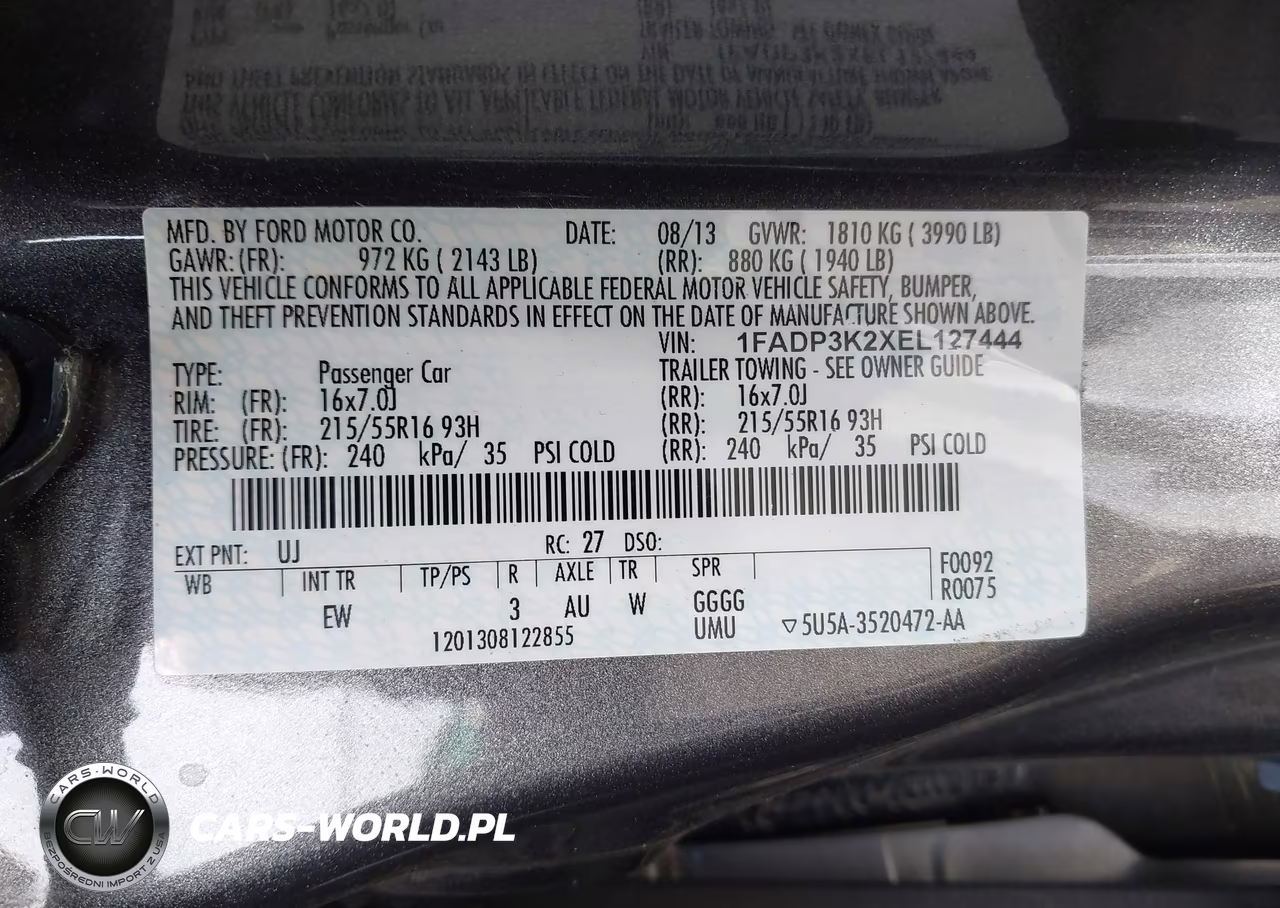2014 Ford Focus Se VIN:1FADP3K2XEL127444 - 9
