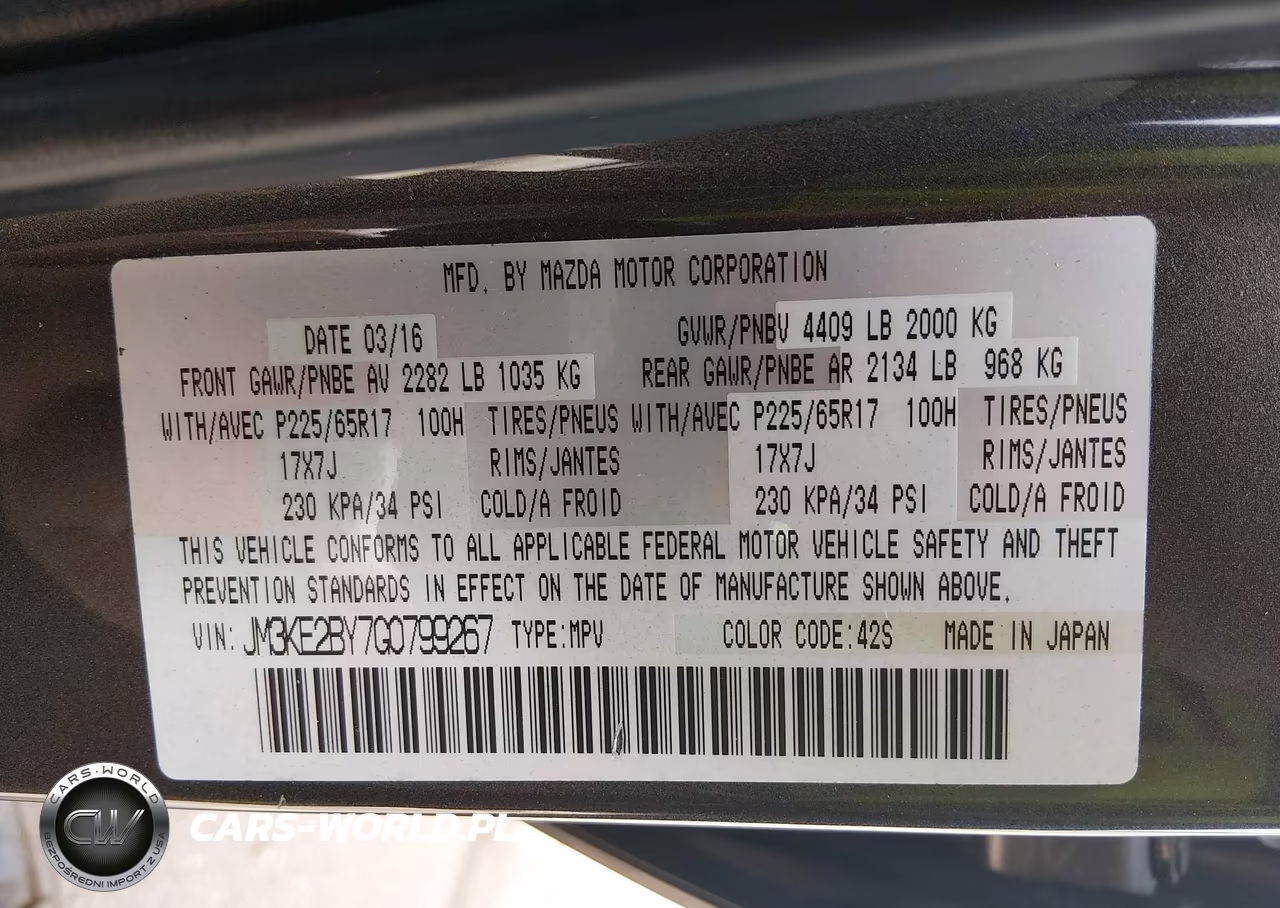 2016 Mazda Cx-5 Sport VIN:JM3KE2BY7G0799267 - 9