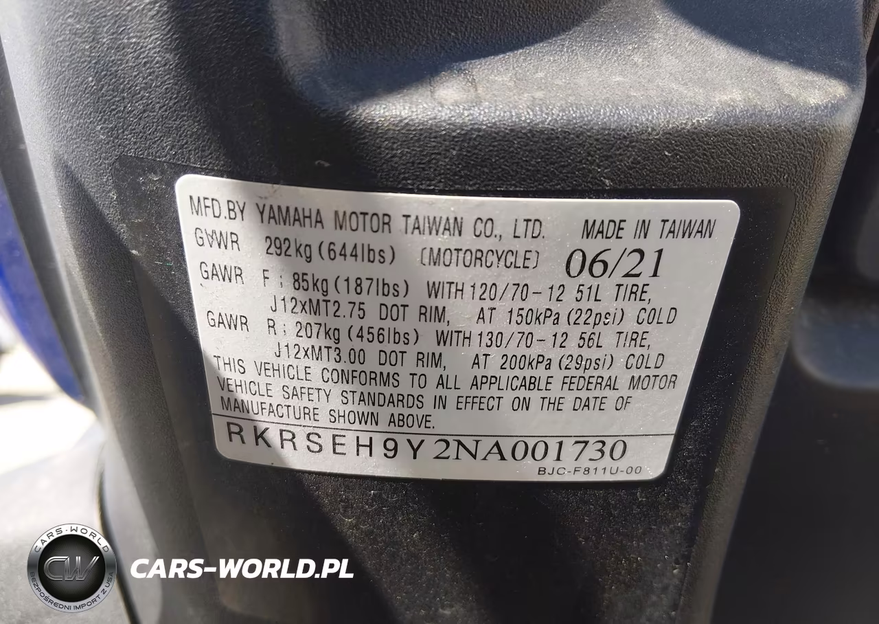 2022 Yamaha Yw125 VIN:RKRSEH9Y2NA001730 - 10