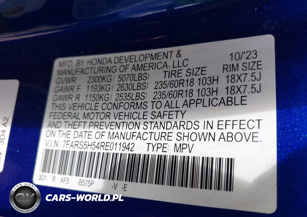 2024 Honda Cr-V Hybrid Sport VIN:7FARS5H54RE011942 - 9