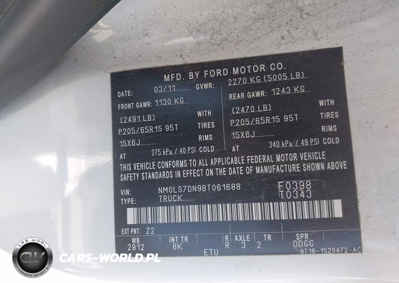 2011 Ford Transit Connect Xlt VIN:NM0LS7DN9BT061688 - 9