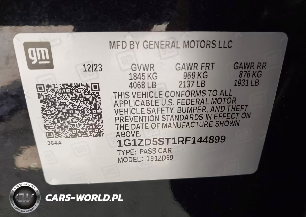 2024 Chevrolet Malibu Fwd 1Lt VIN:1G1ZD5ST1RF144899 - 9