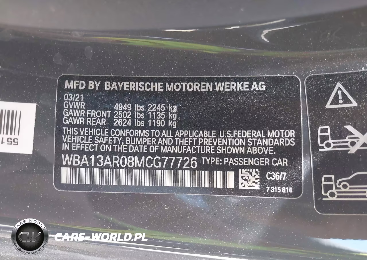 2021 BMW M440I xDrive VIN:WBA13AR08MCG77726 - 9