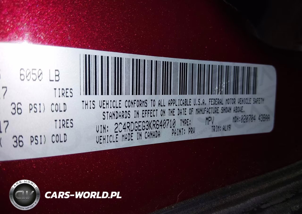 2019 Dodge Grand Caravan Gt VIN:2C4RDGEG3KR640710 - 9